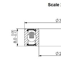 LEŽAJ SREDNJEG POGONA CB-162 MR24378 2RS 24x37x8 (GXP)